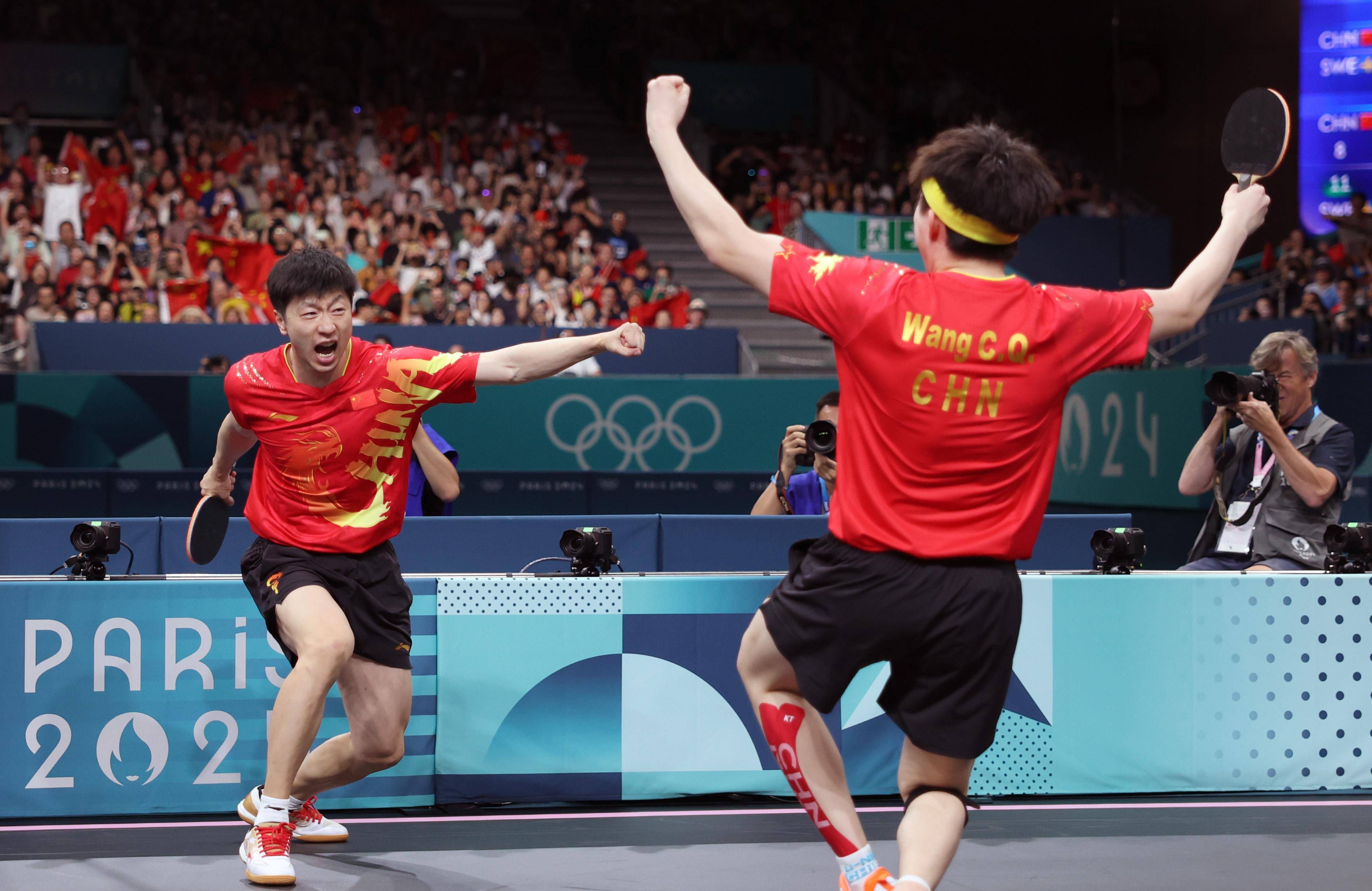 法国乒乓球队横扫韩国乒乓球队，马龙三分雨点燃全场